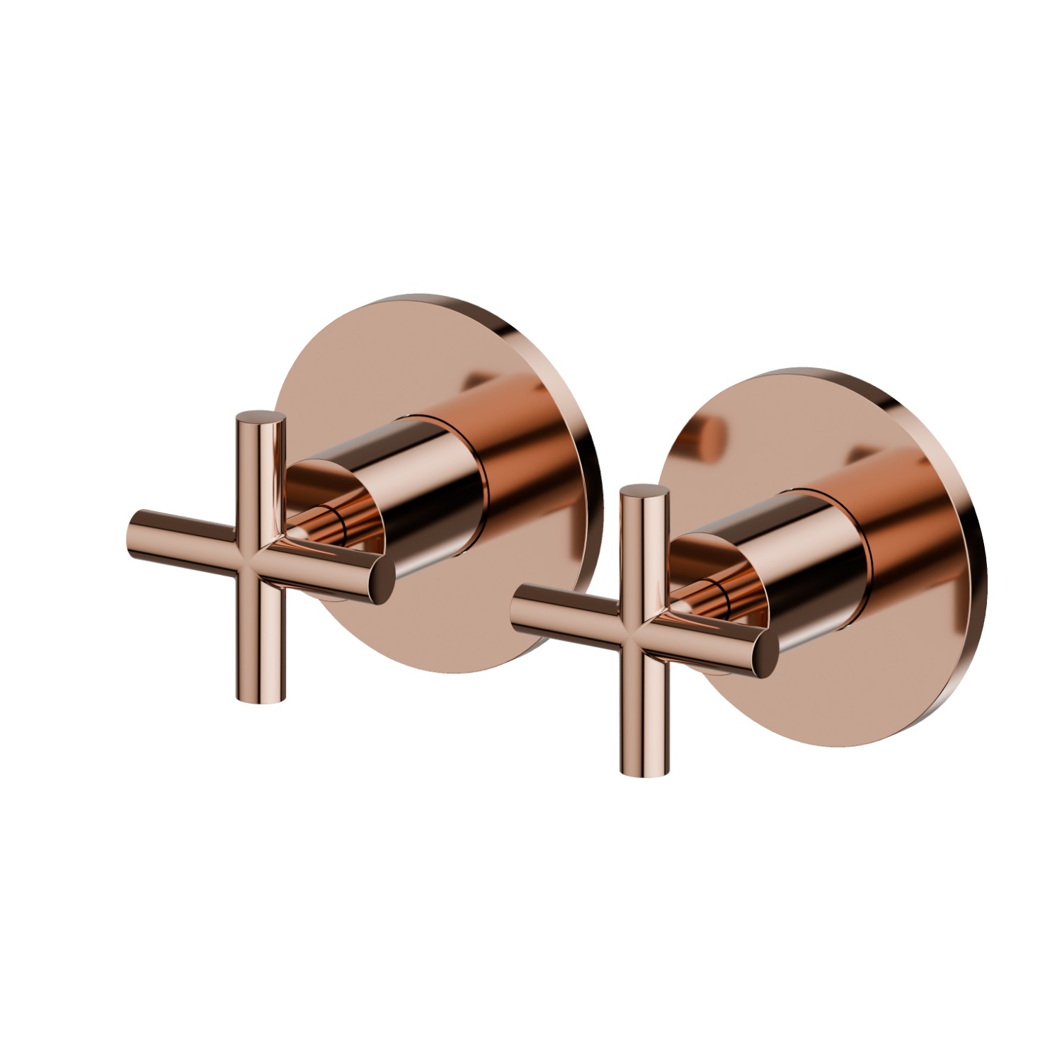 Mélangeur de douche à encastrer avec entrées et sorties de 1/2” - finition PVD Copper Bronze
