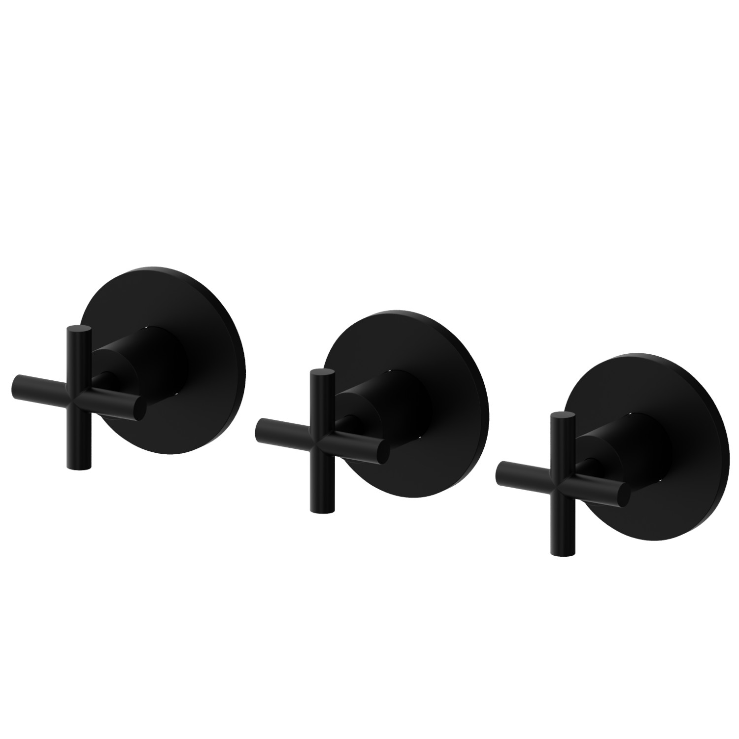 Complete concealed shower group, diverter with 2 ways out, with 1/2” connections - finish Matt Black