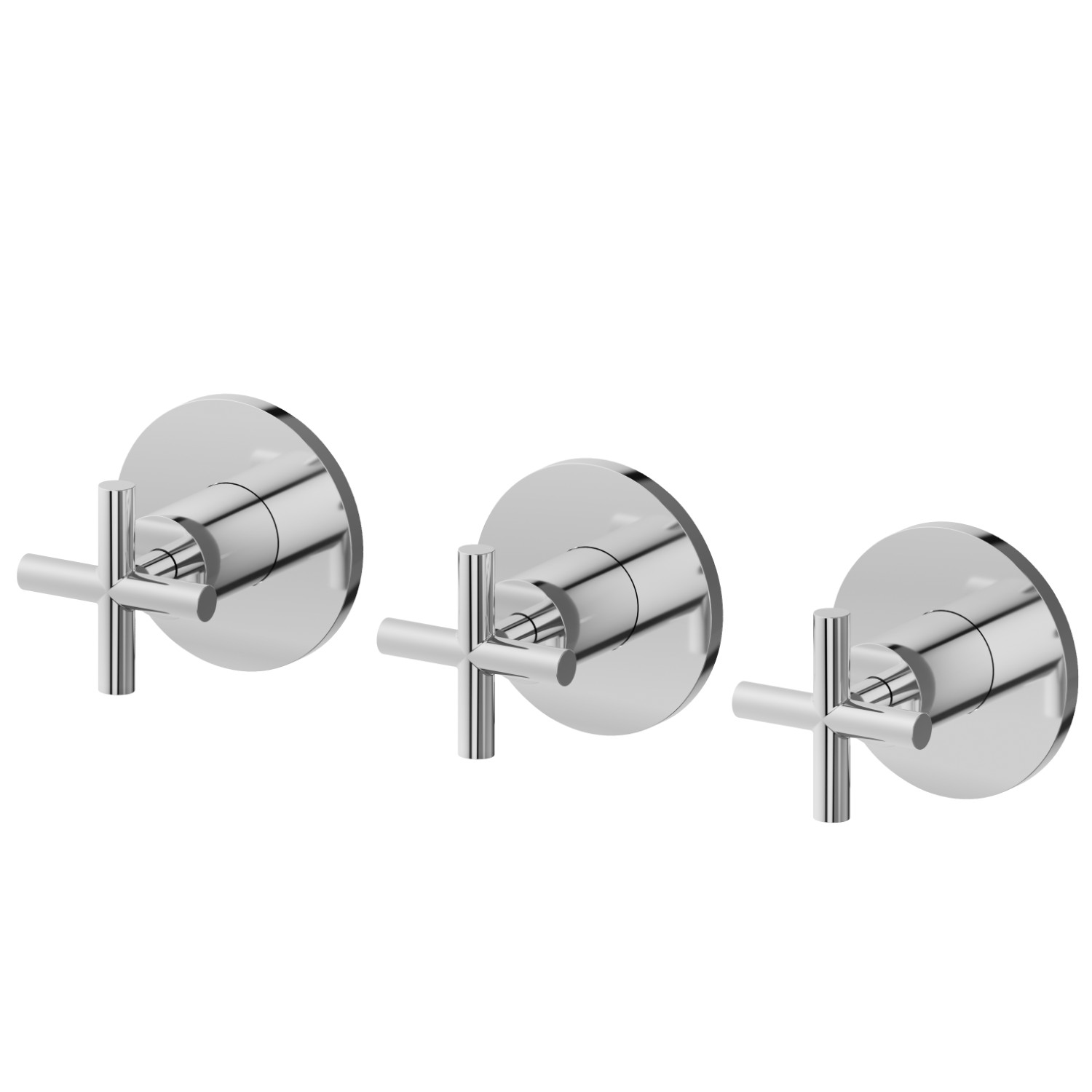 Complete concealed shower group, diverter with 2 ways out, with 1/2” connections - finish Chrome