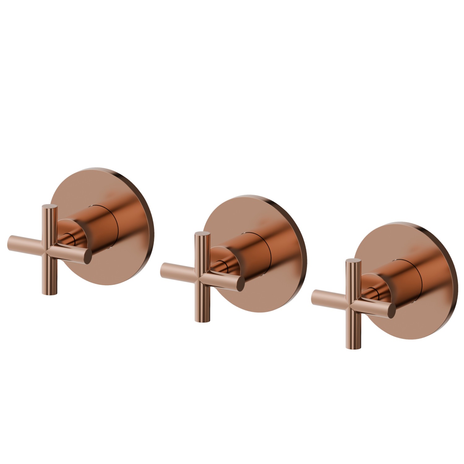 Complete concealed shower group, diverter with 2 ways out, with 1/2” connections - finish PVD Copper Bronze