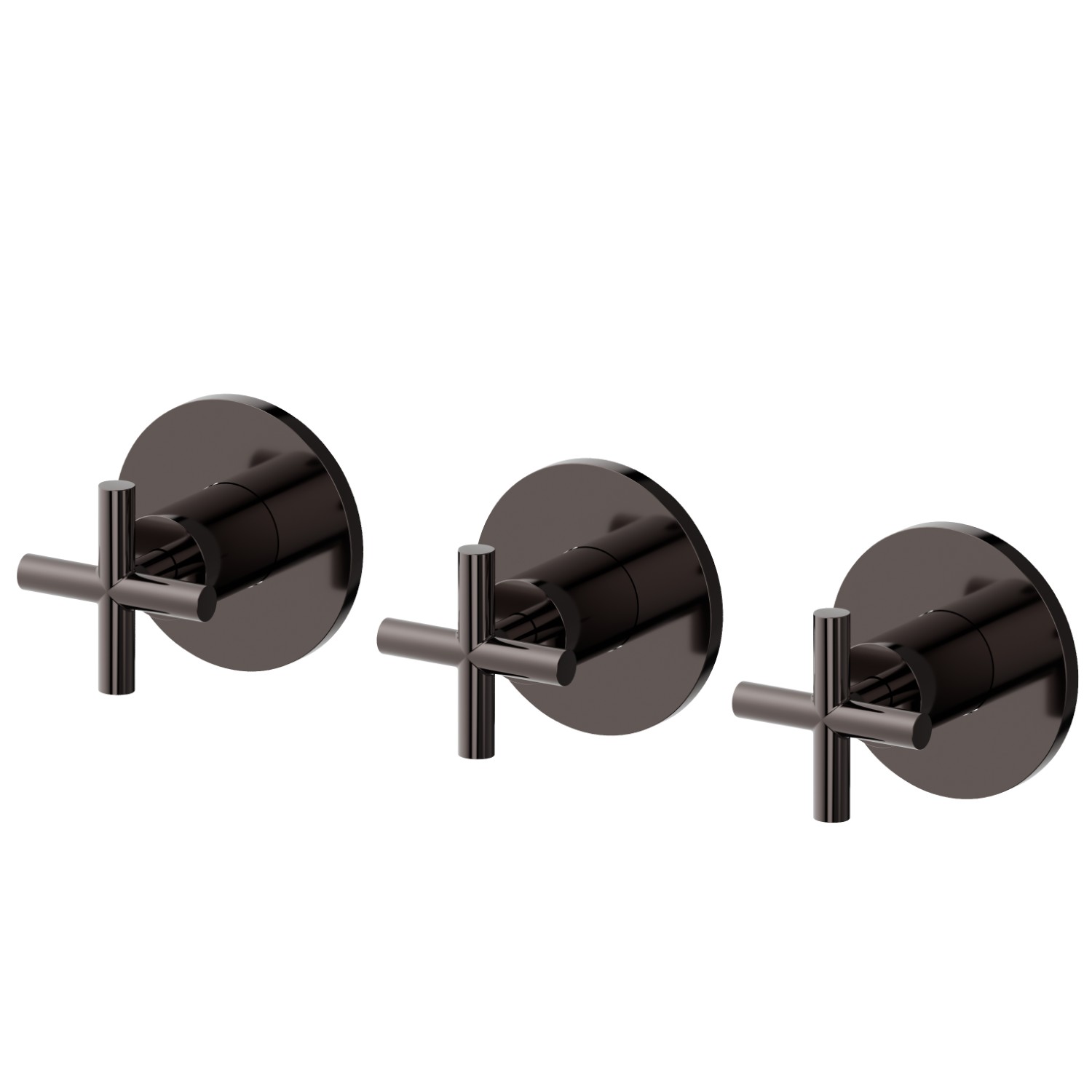 Gruppo doccia da incasso completo di deviatore a 2 uscite. attacchi da 1/2” - finitura PVD Gun Metal