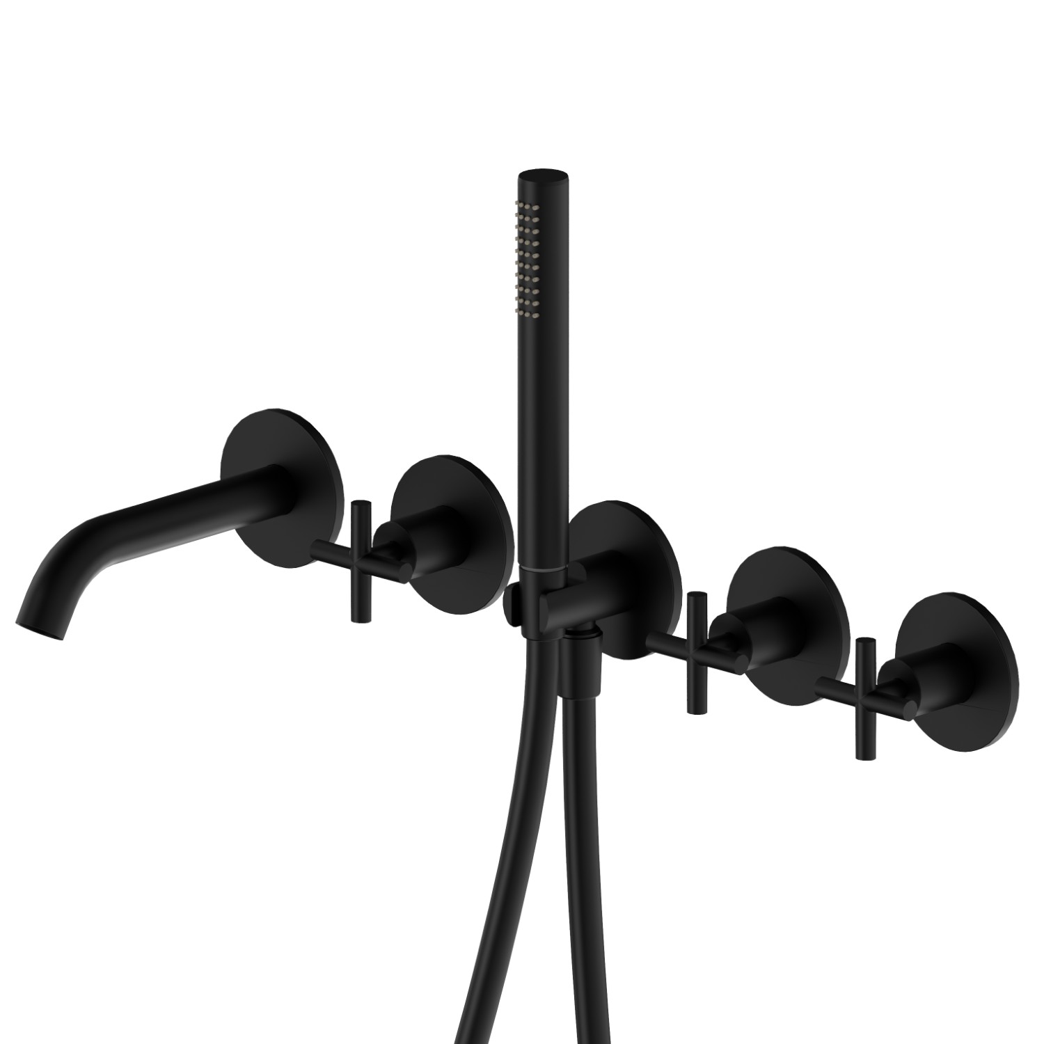Fitted bath group - finish Matt Black