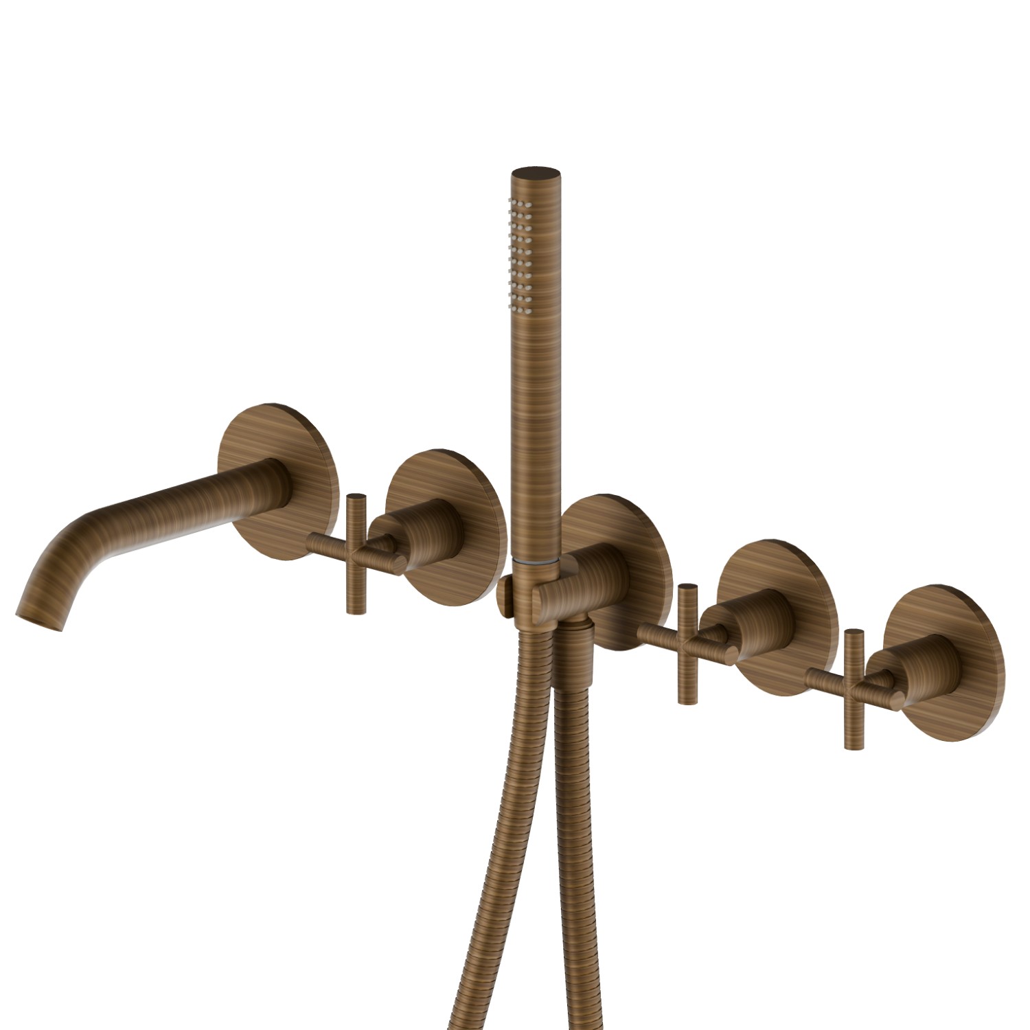 Fitted bath group - finish Groove Bronze