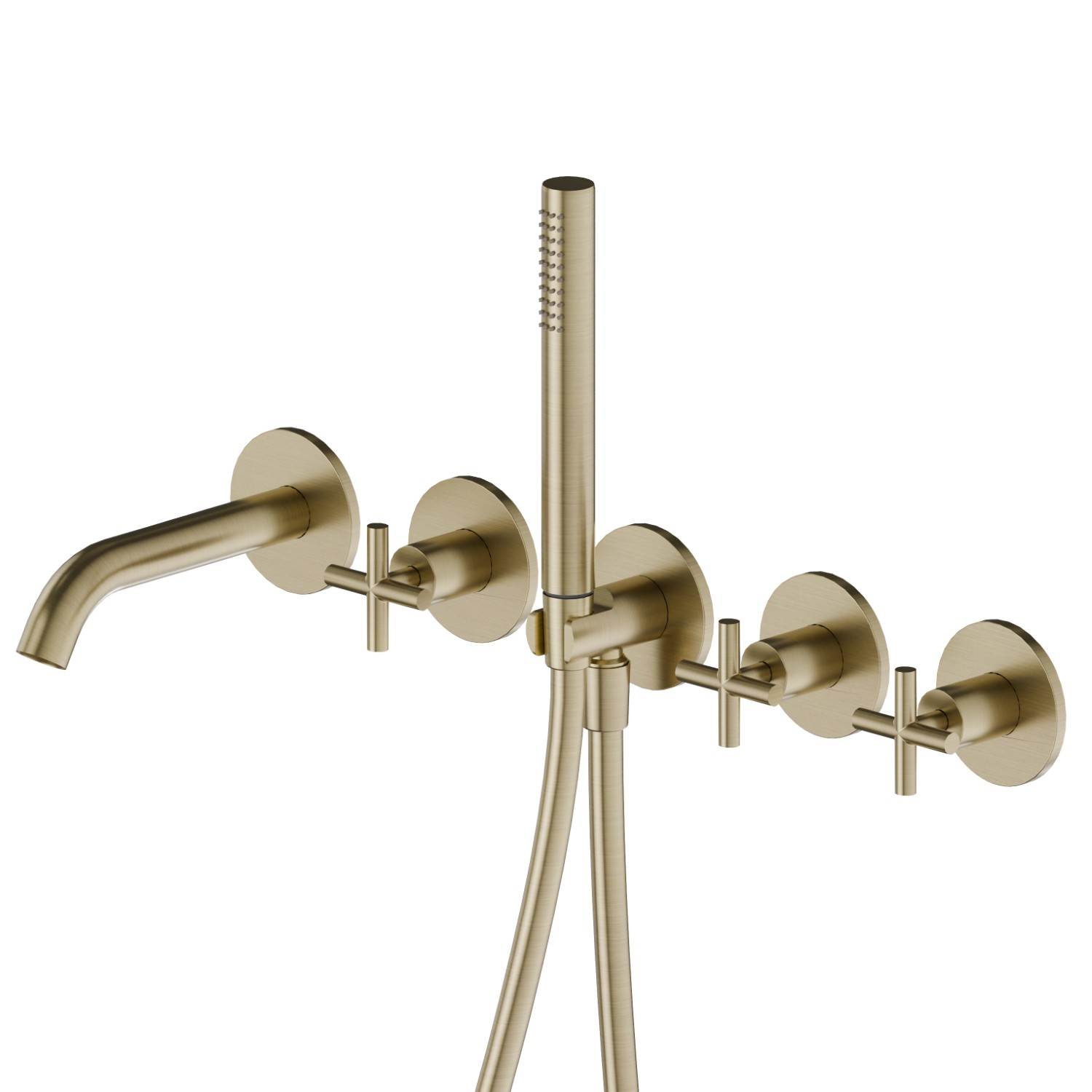 Groupe vasque encastrable  - finition PVD Brushed Pale Gold