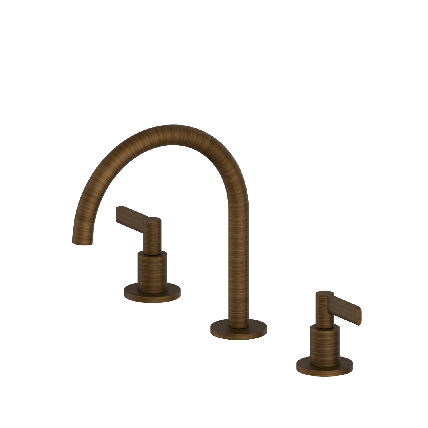 3-hole basin group. 1/2” T piece - finish Groove Bronze