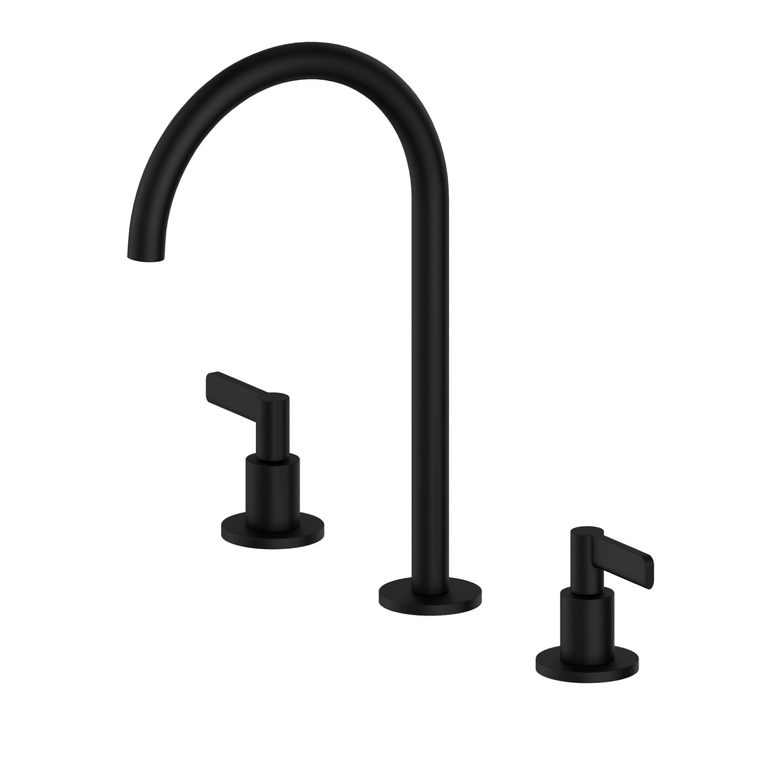 3-hole basin group. 1/2” T piece - finish Matt Black