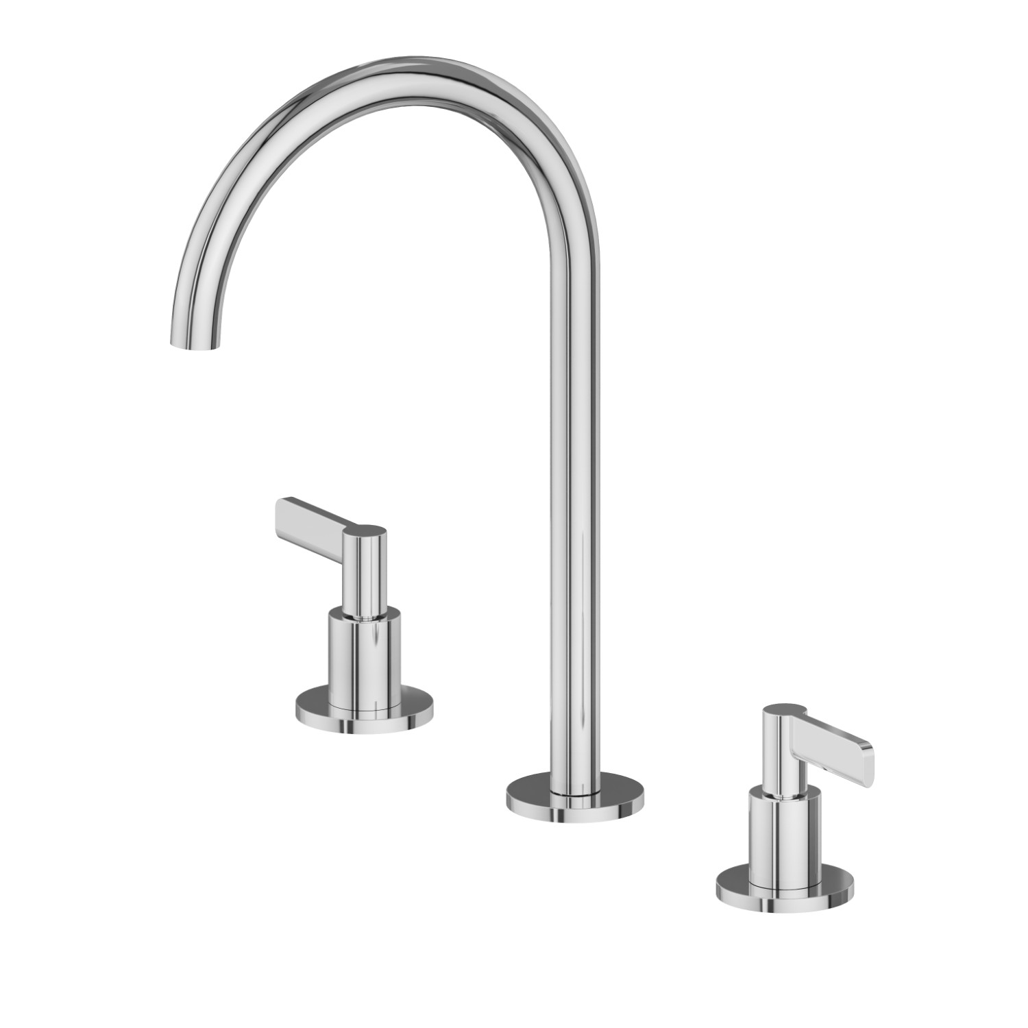 Mélangeur 3 trous de lavabo. Têtes céramique 1/2” - finition Chrome