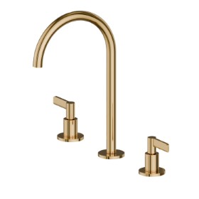 3-hole basin group. 1/2” T piece - finish PVD Glossy Gold