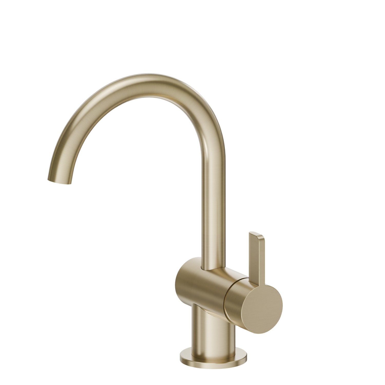 Miscelatore monocomando per lavabo - finitura PVD Brushed Pale Gold