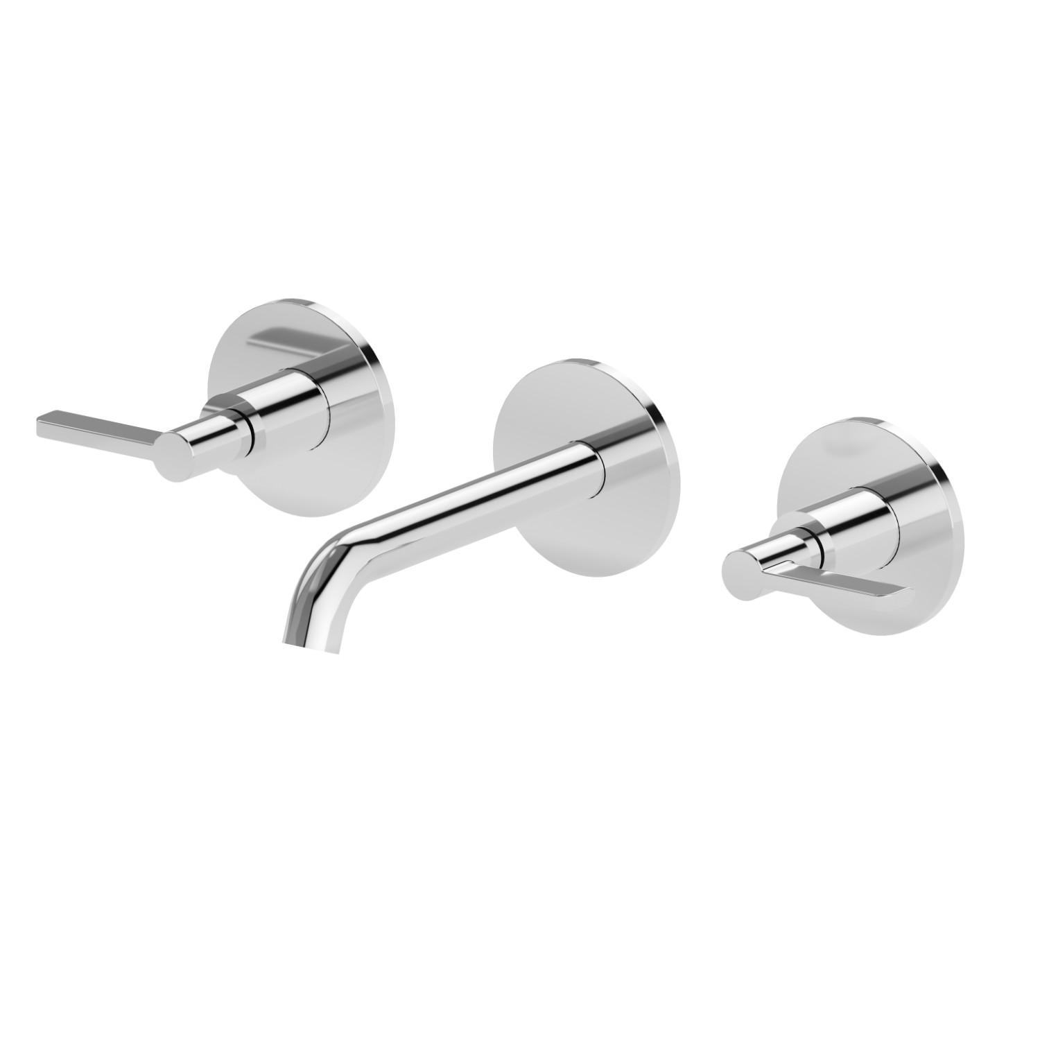 3-hole wall-mounted washbasin group - finish Chrome