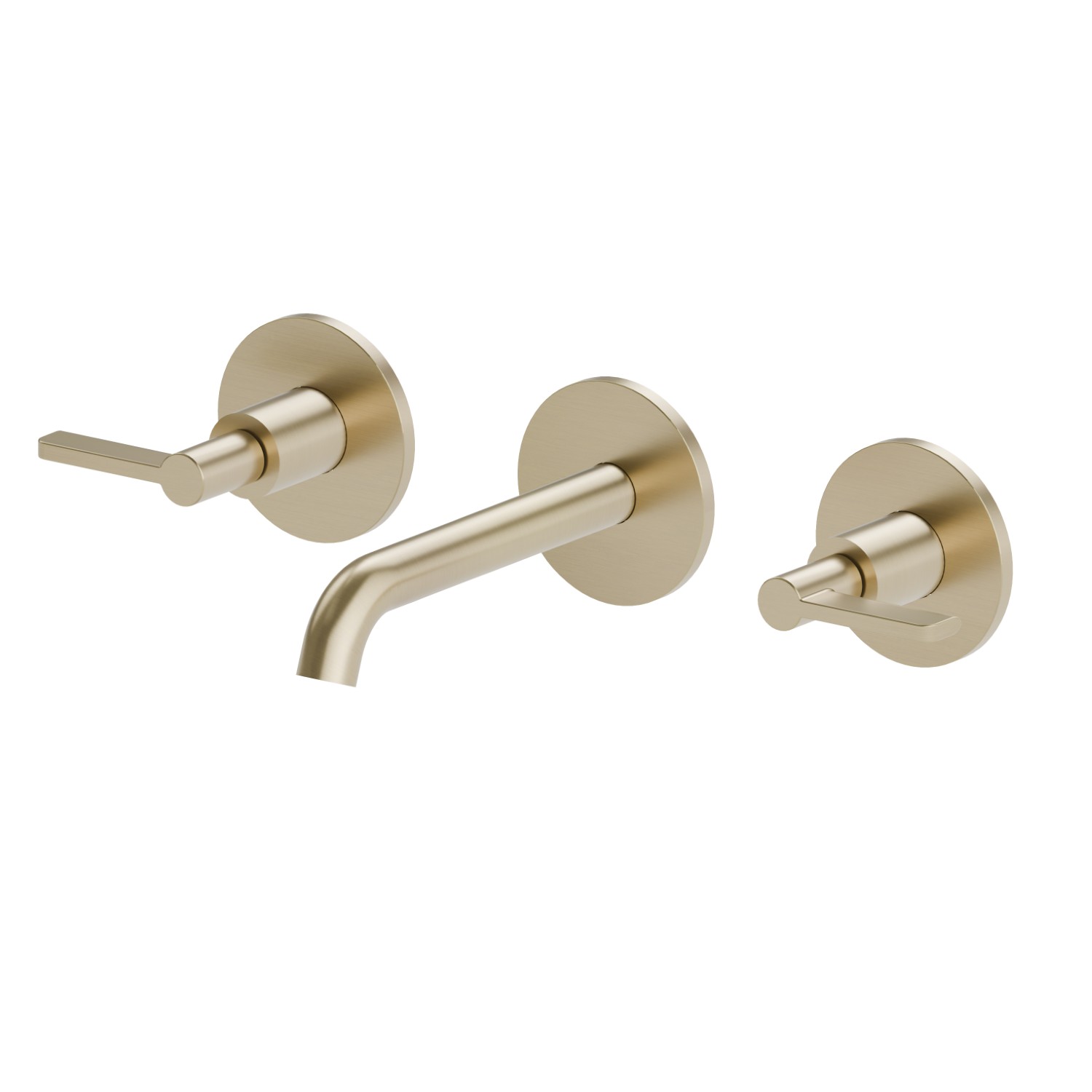 3-hole wall-mounted washbasin group - finish PVD Brushed Pale Gold