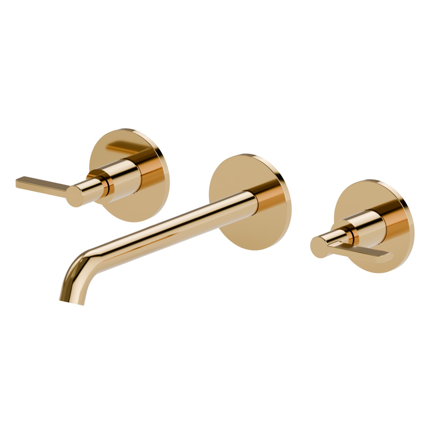 3-hole wall-mounted washbasin group  - finish PVD Glossy Gold