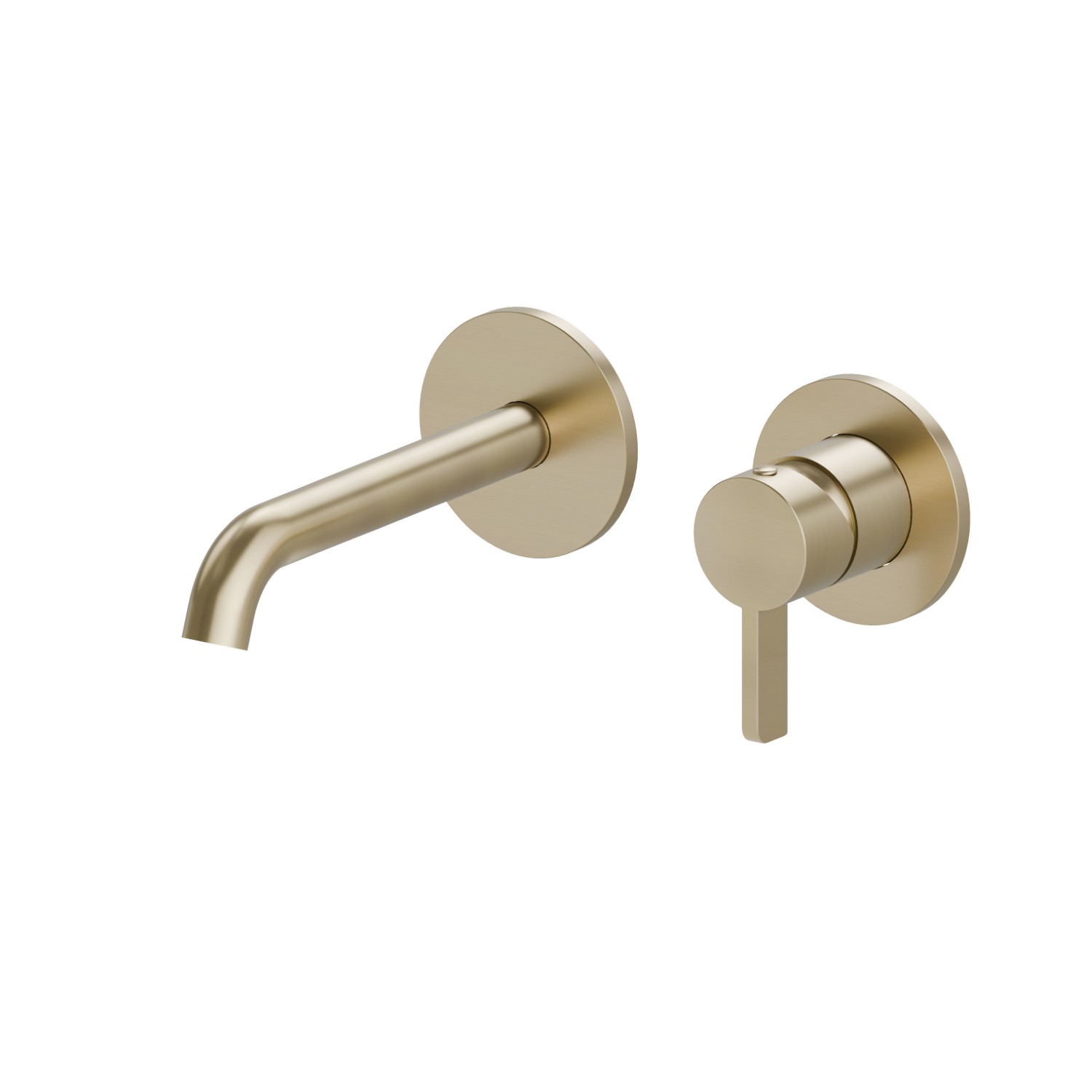 Mitigeurs lavabo mural avec boite d’encastrement - finition PVD Brushed Pale Gold