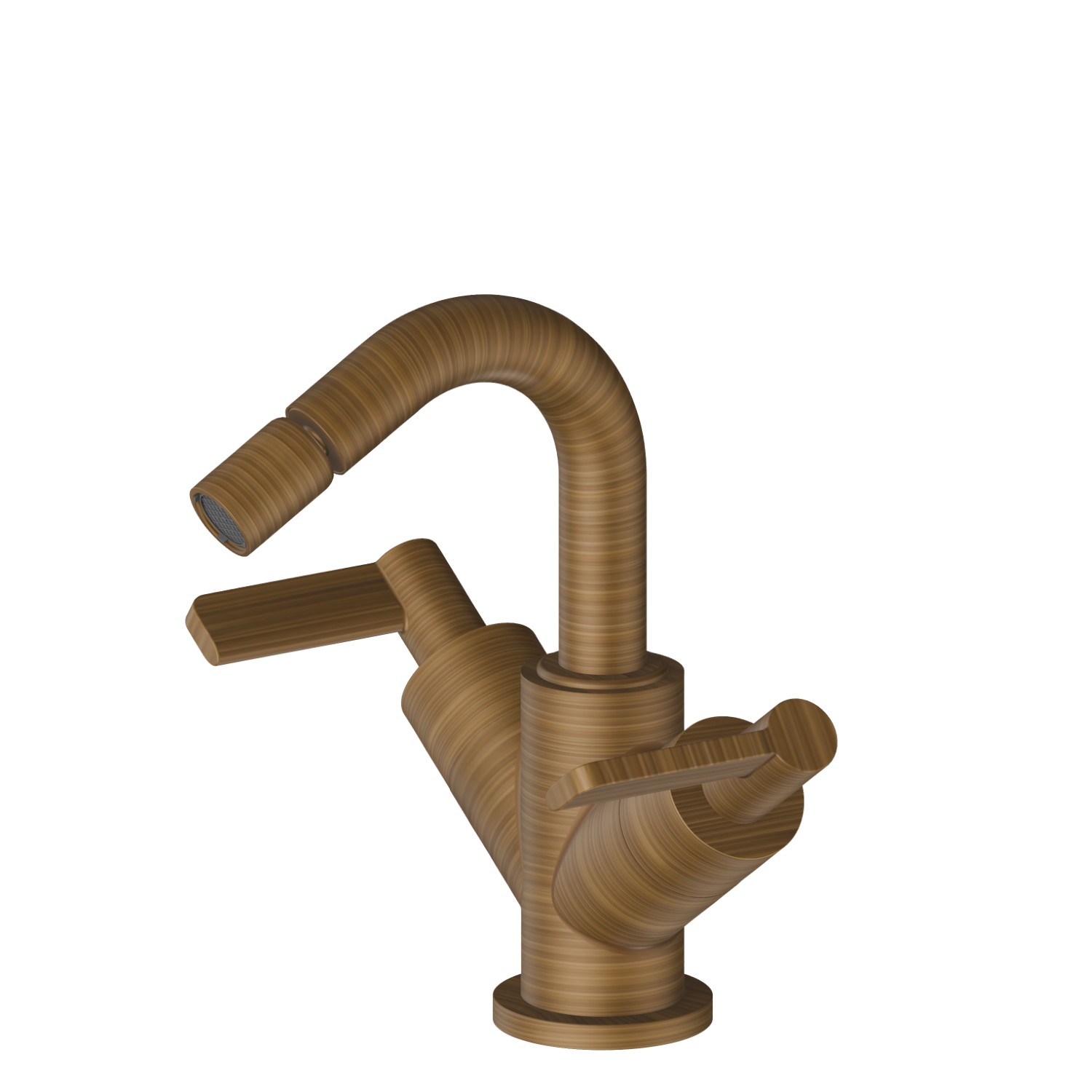 Single hole bidet group - finish Groove Bronze