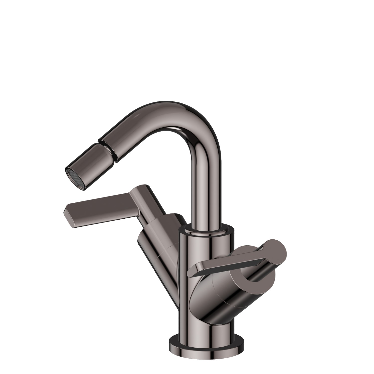 Single hole bidet group - finish PVD Gun Metal