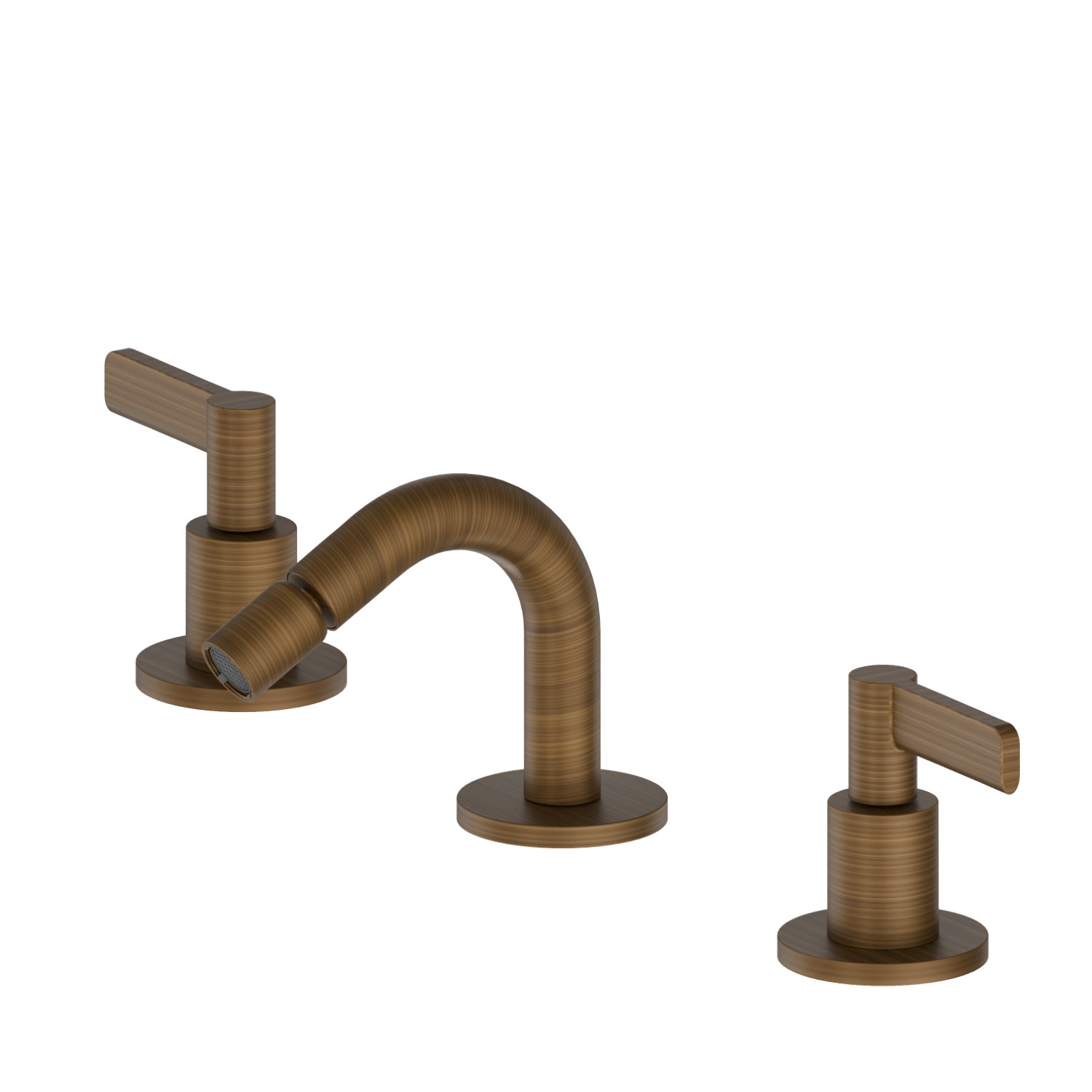 3-hole bidet group - finish Groove Bronze