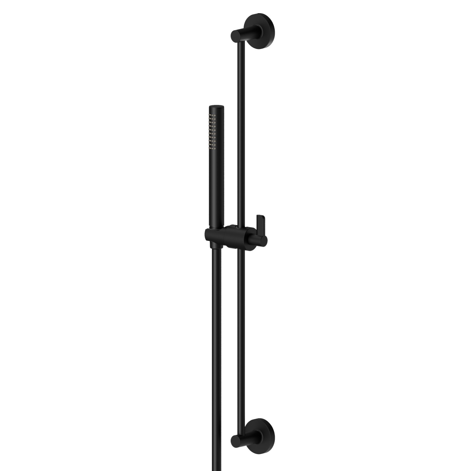 Asta saliscendi completa di doccia in ottone e flessibile L=150 cm. - finitura Nero opaco