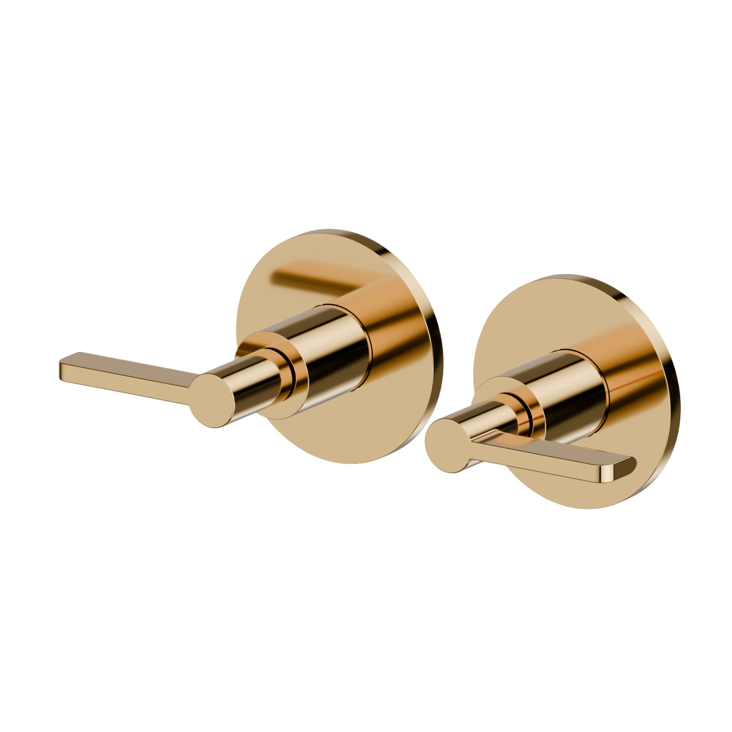 Complete concealed shower group with 1/2” in and out connections - finish PVD Glossy Gold
