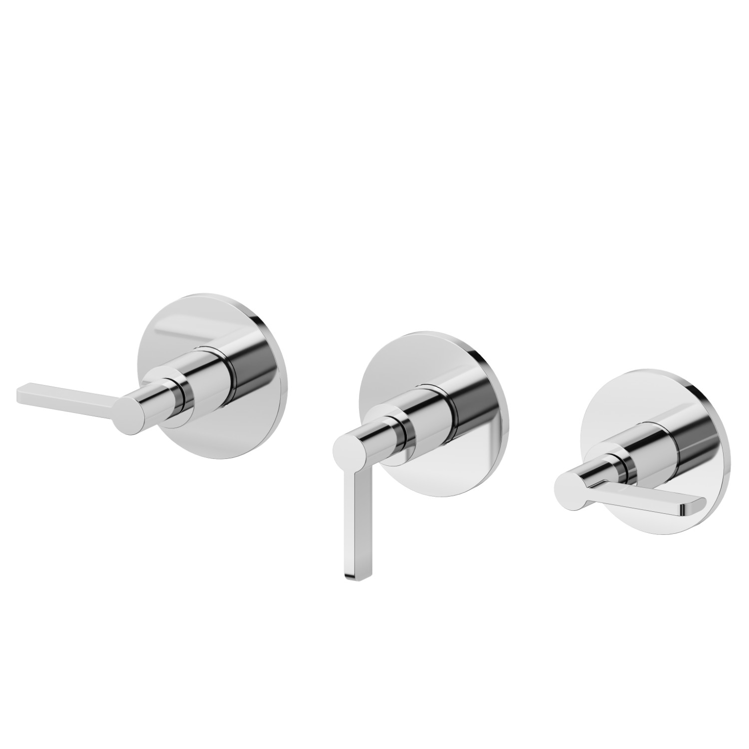 Complete concealed shower group, diverter with 2 ways out, with 1/2” connections - finish Chrome