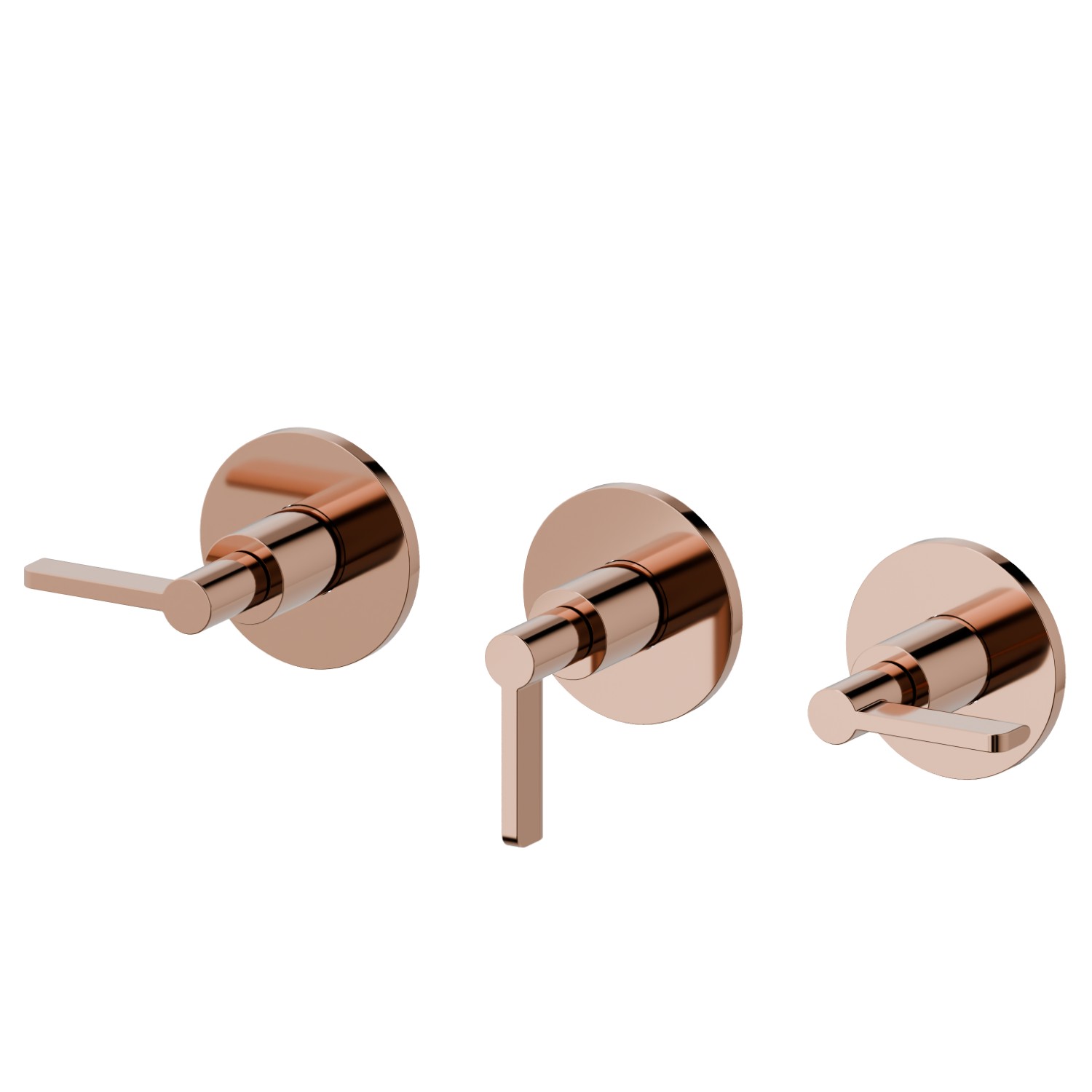 Complete concealed shower group, diverter with 2 ways out, with 1/2” connections - finish PVD Copper Bronze