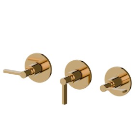 Complete concealed shower group, diverter with 2 ways out, with 1/2” connections - finish PVD Glossy Gold