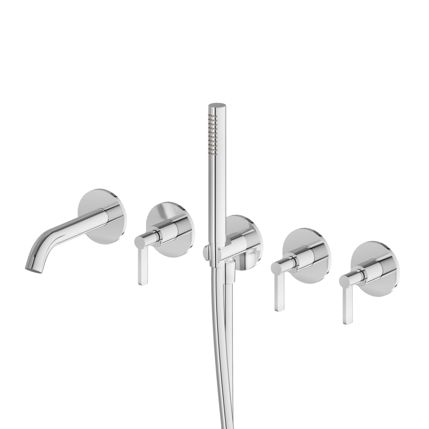 Fitted bath group - finish Chrome