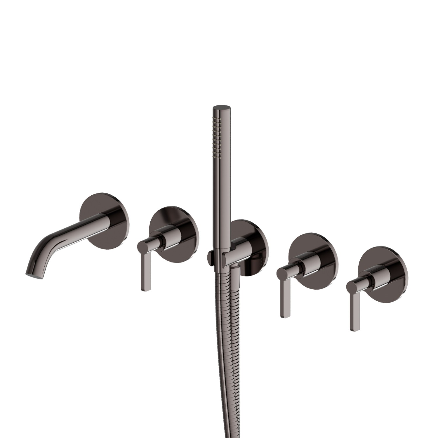 Fitted bath group - finish PVD Gun Metal