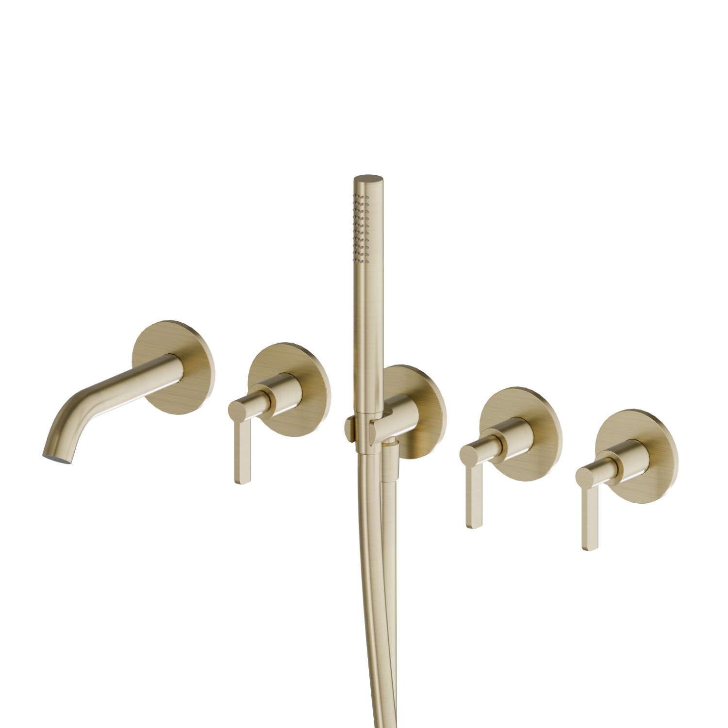 Fitted bath group - finish PVD Brushed Pale Gold