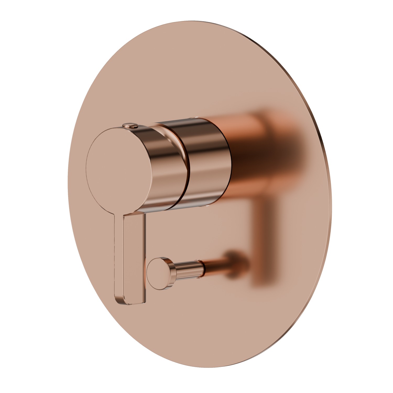 Miscelatore monocomando ad incasso con deviatore automatico a 2 uscite, ingressi ed uscite da 1/2”. Parte esterna. Ø160 - finitura PVD Copper Bronze