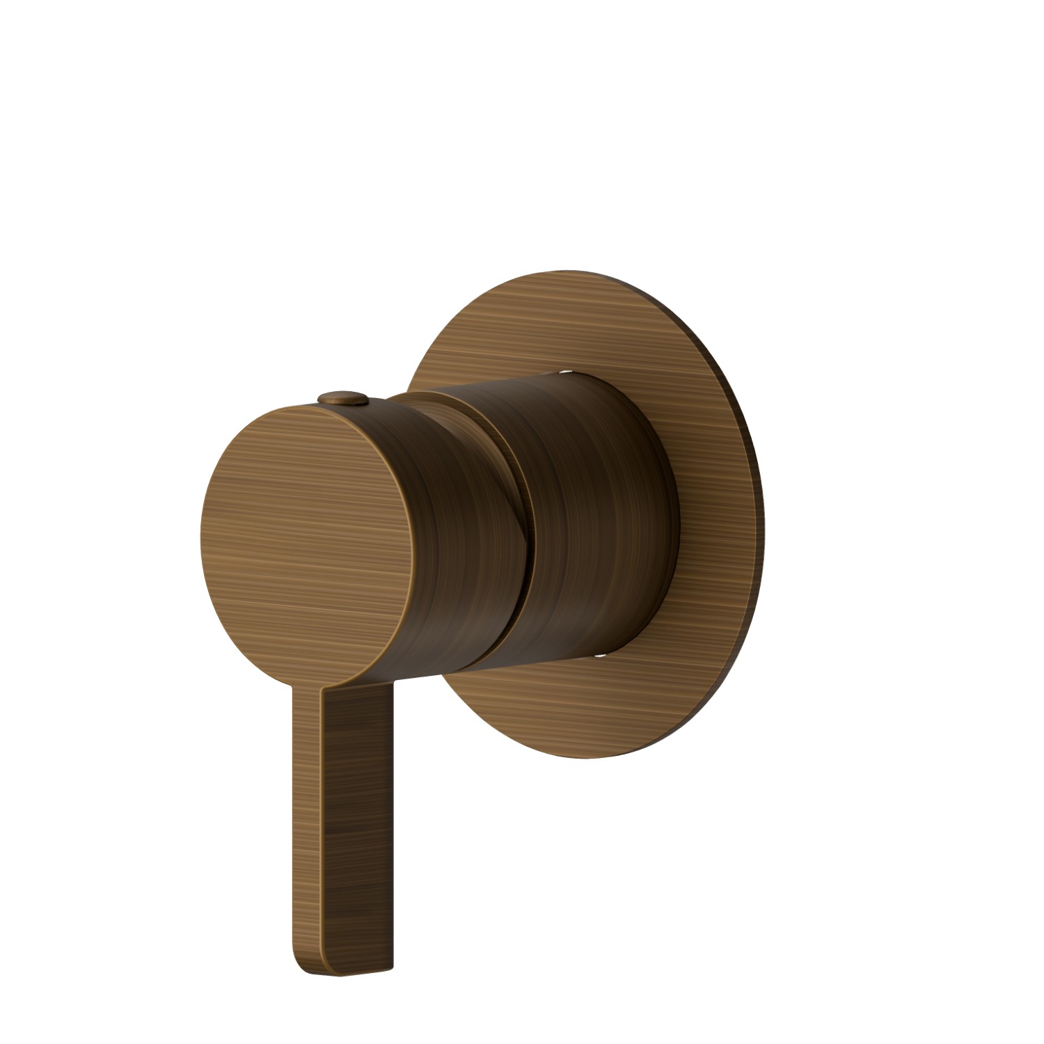 Miscelatore monocomando ad incasso ad una uscita, ingressi ed uscite da 1/2”. Ø70. Parte sterna - finitura Groove Bronze