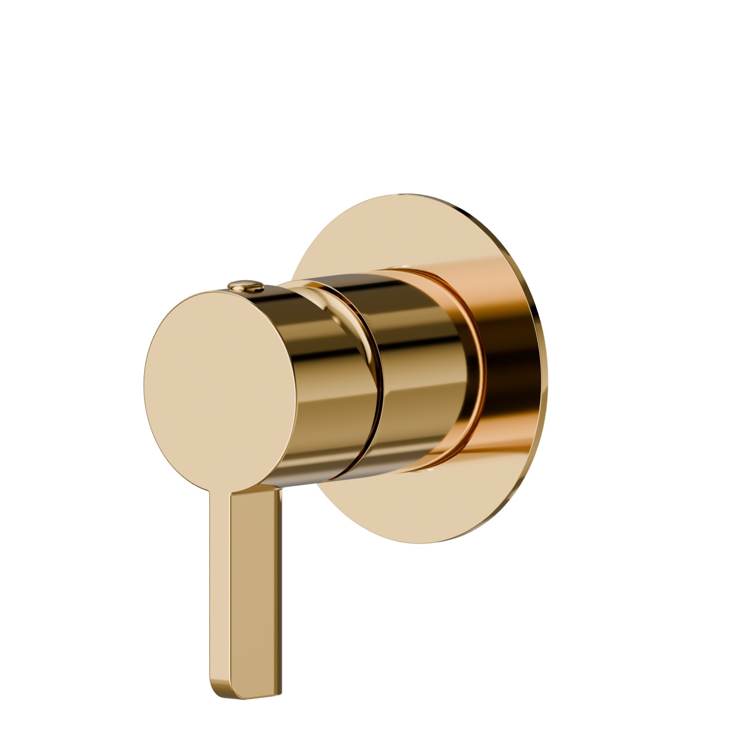 Miscelatore monocomando ad incasso ad una uscita, ingressi ed uscite da 1/2”. Ø70. Parte sterna - finitura PVD Glossy Gold