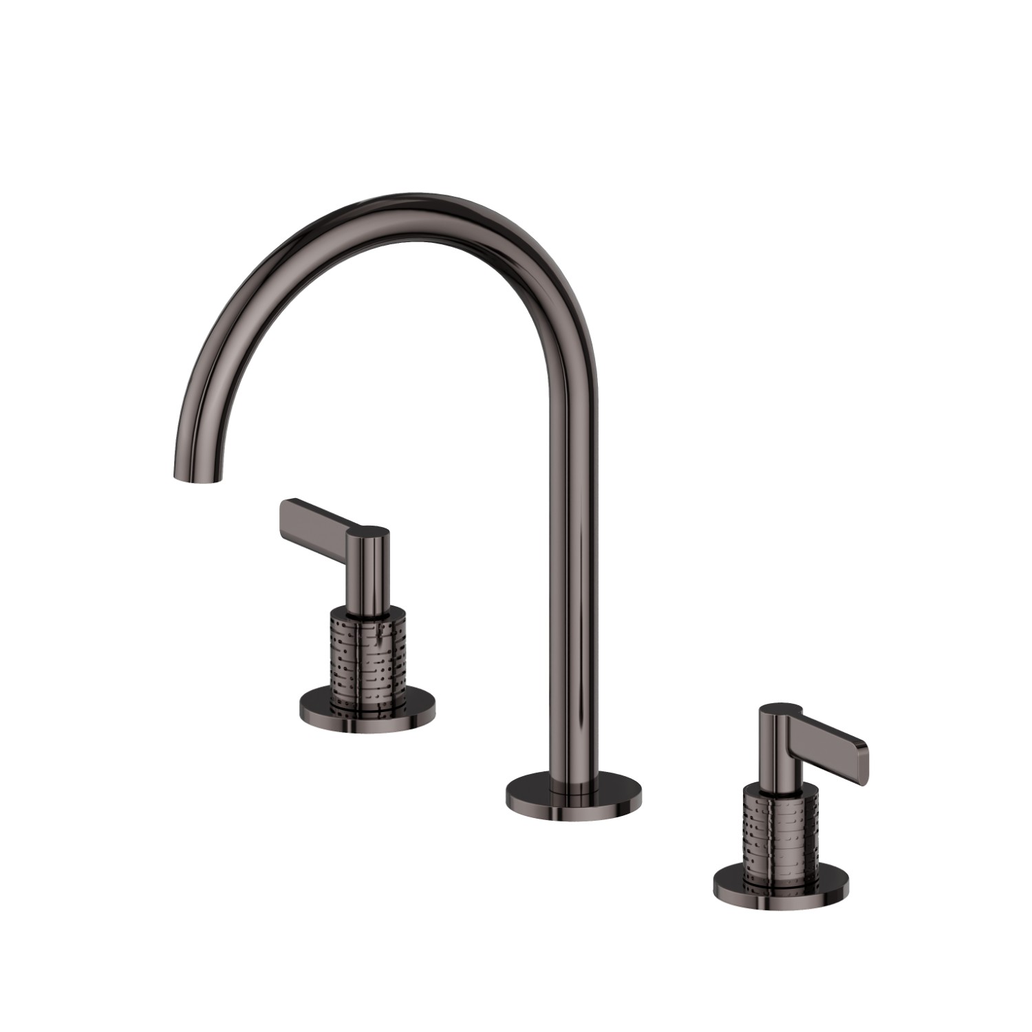 3-hole basin group. 1/2” T piece - finish PVD Gun Metal