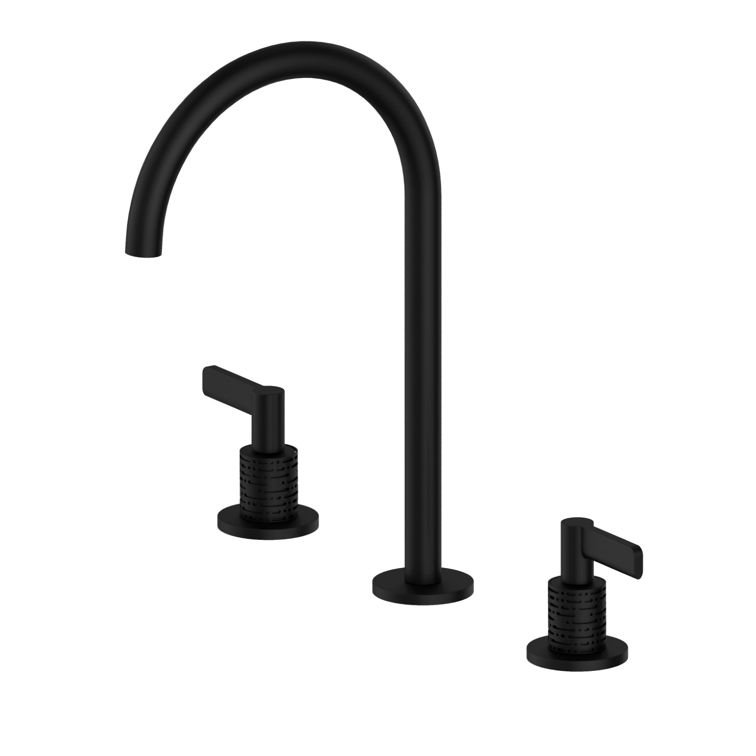 3-hole basin group. 1/2” T piece - finish Matt Black