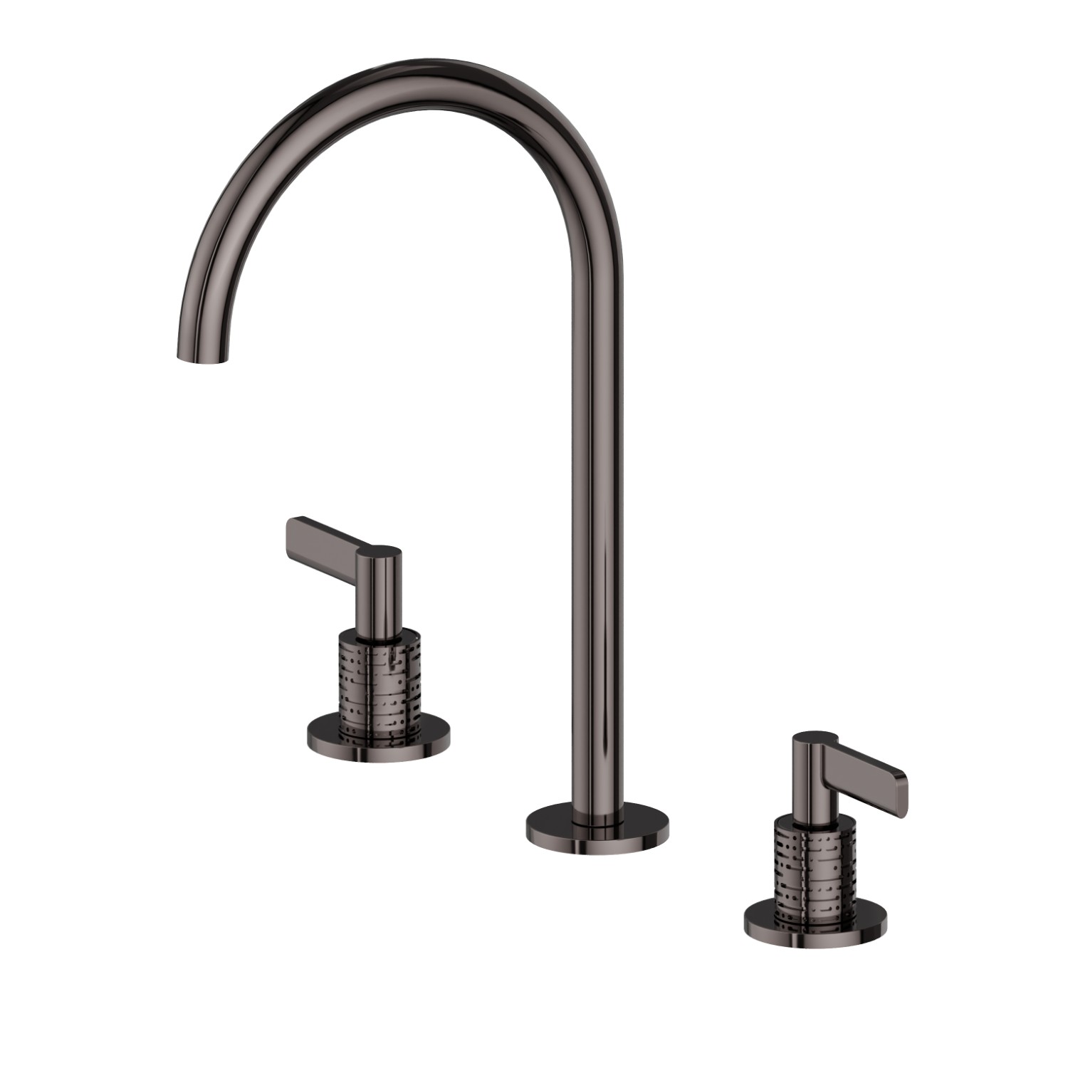 3-hole basin group. 1/2” T piece - finish PVD Gun Metal
