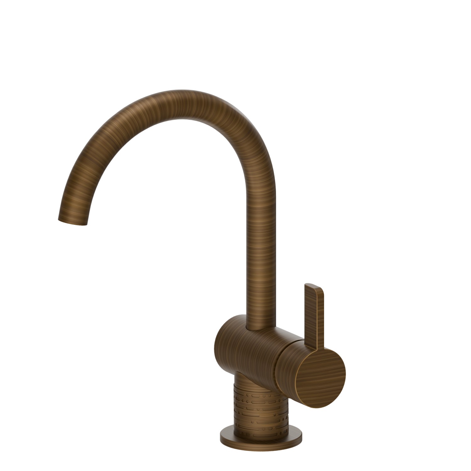 Single lever basin mixer - finish Groove Bronze