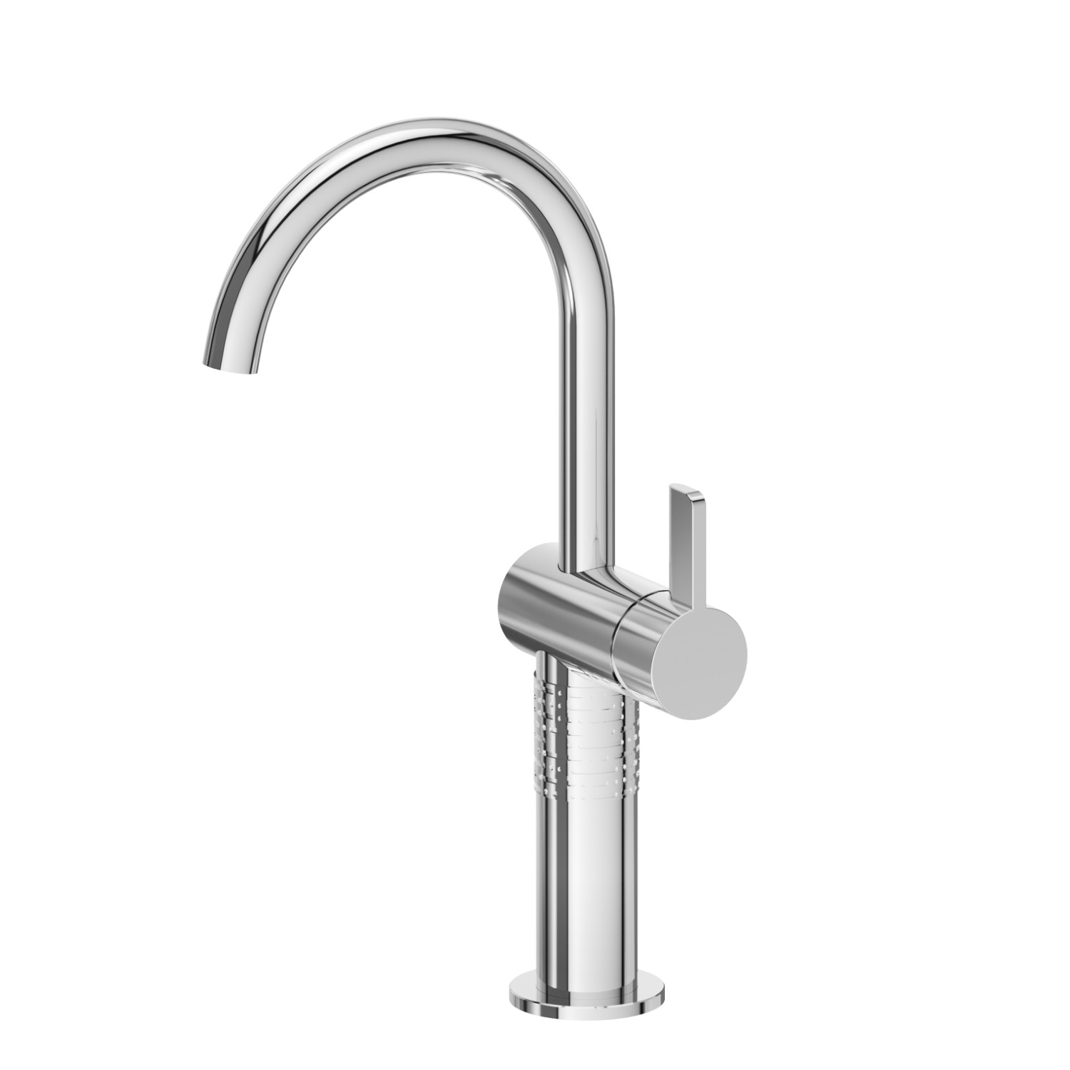 Single lever basin mixer, high version, for above counter basin - finish Chrome