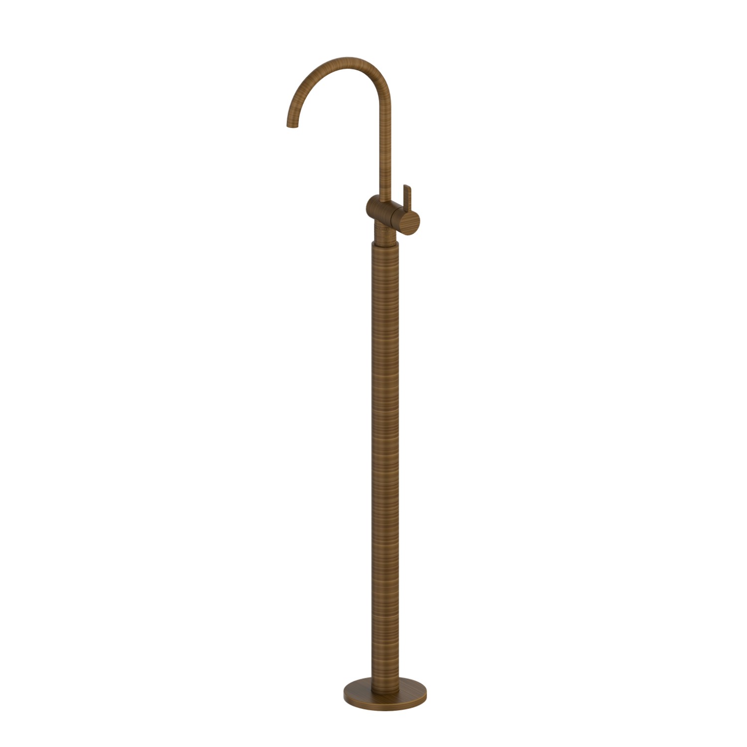 Einhebel-mischbatterie für waschbecken mit bodenversorgungssäule - oberfläche Groove Bronze