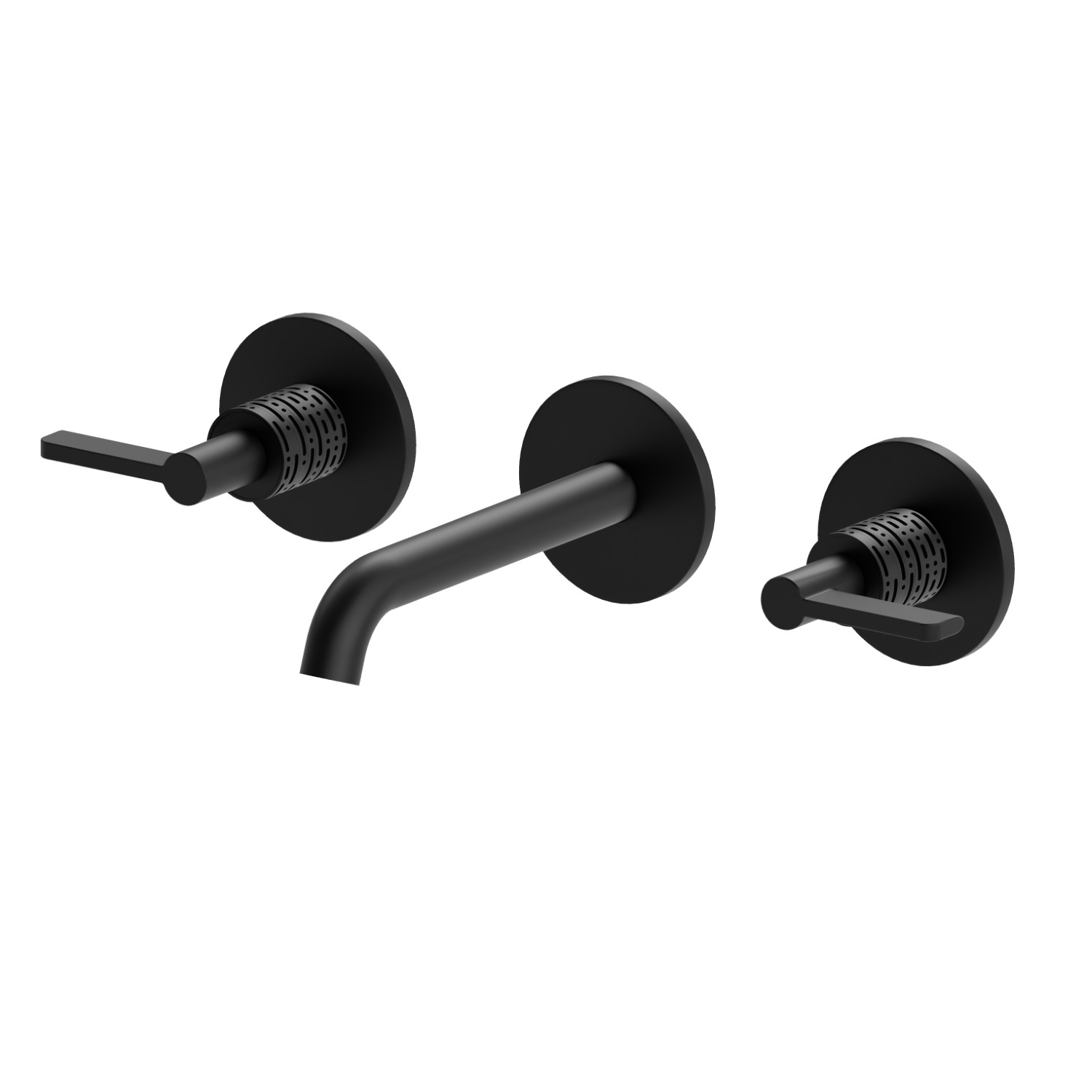 3-hole wall-mounted washbasin group - finish Matt Black