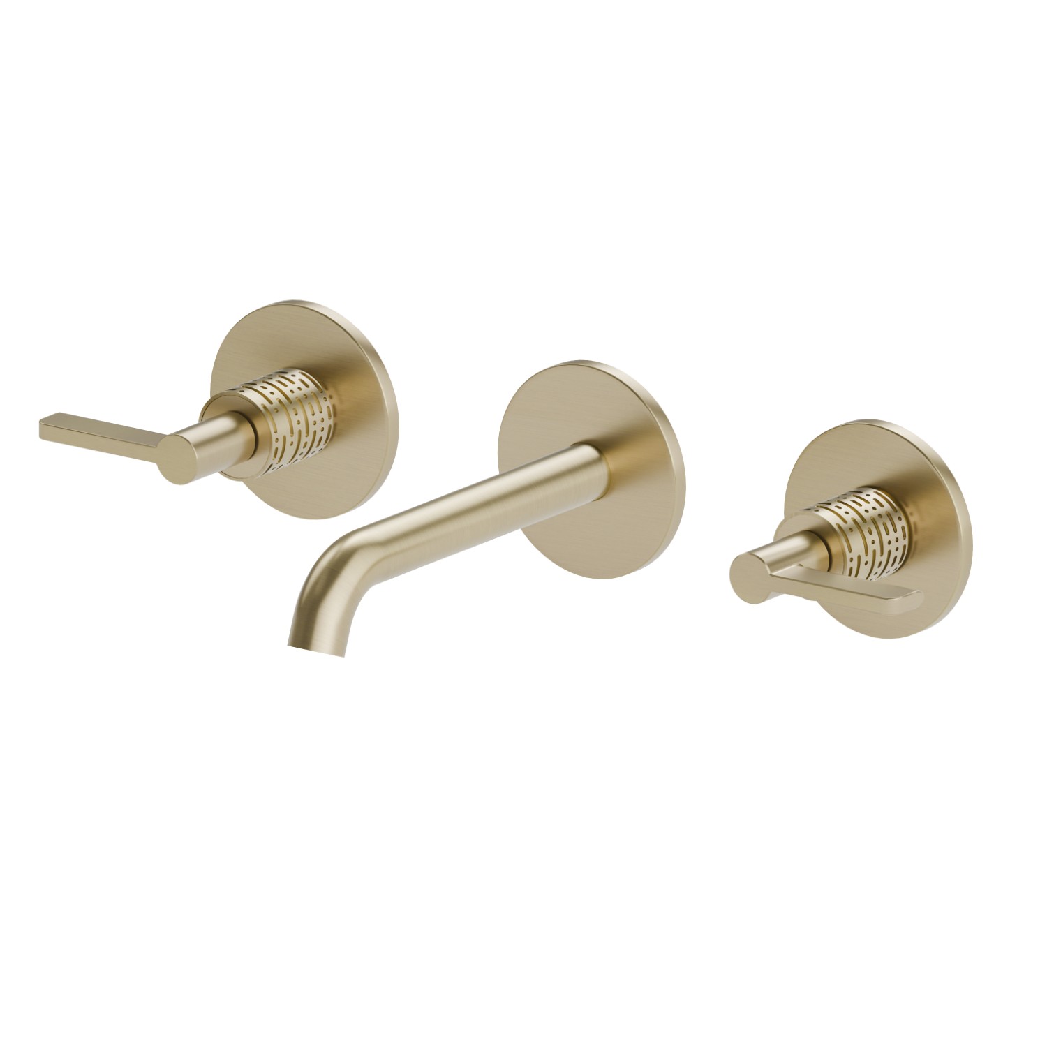3-hole wall-mounted washbasin group - finish PVD Brushed Pale Gold