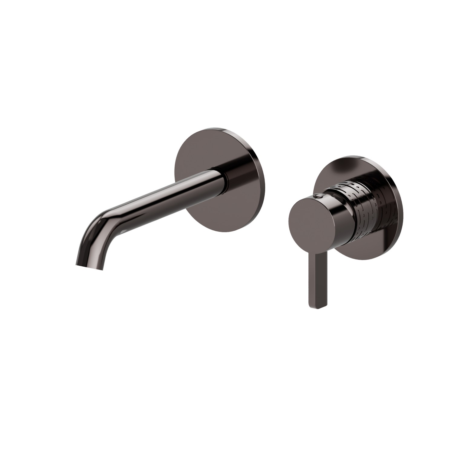 Gruppo miscelatore monocomando a parete per lavabo - finitura PVD Gun Metal