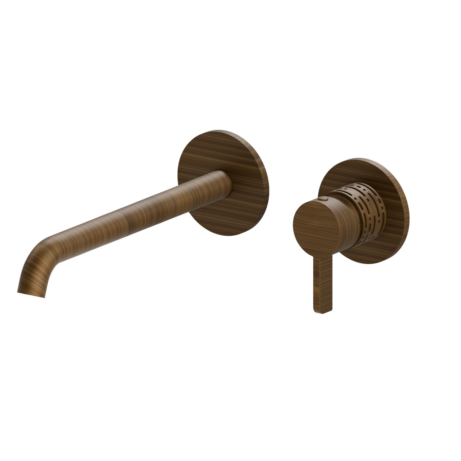 Single lever wall mixer group - finish Groove Bronze