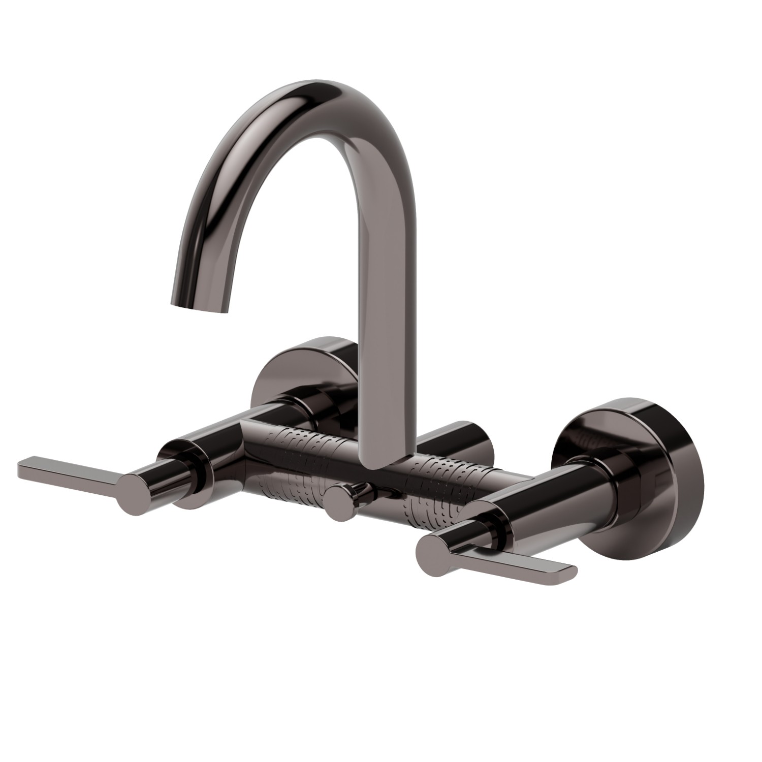 Complete bath group with automatic diverter bath/shower set - finish PVD Gun Metal