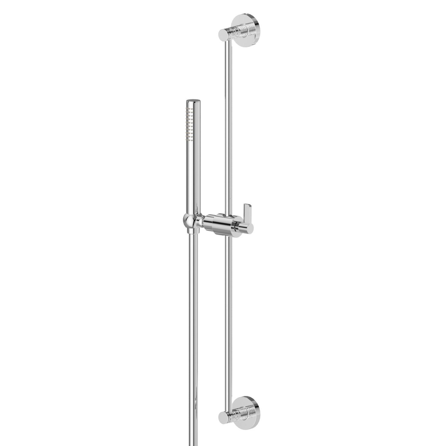 Asta saliscendi completa di doccia in ottone e flessibile L=150 cm. LUXURY. - finitura Cromo