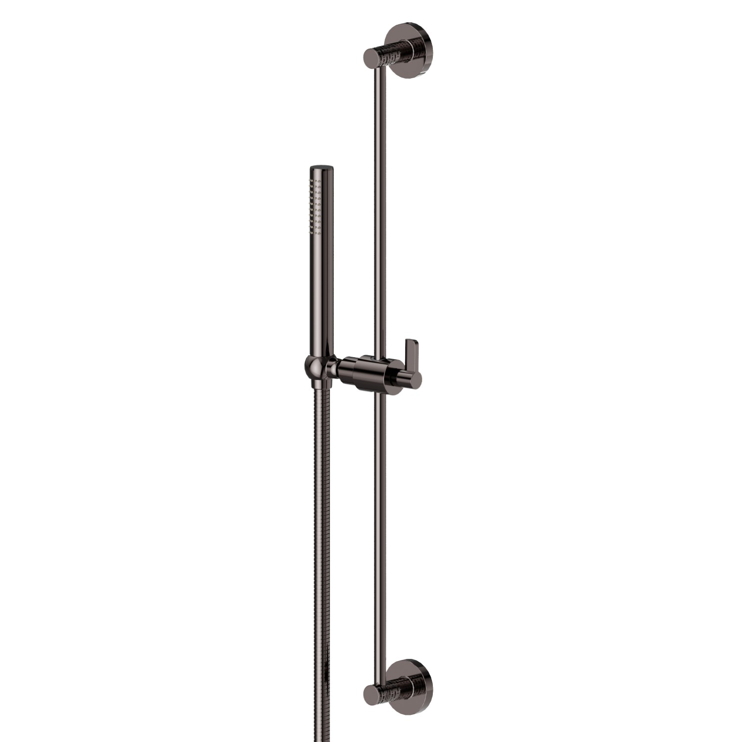 Asta saliscendi completa di doccia in ottone e flessibile L=150 cm. LUXURY. - finitura PVD Gun Metal