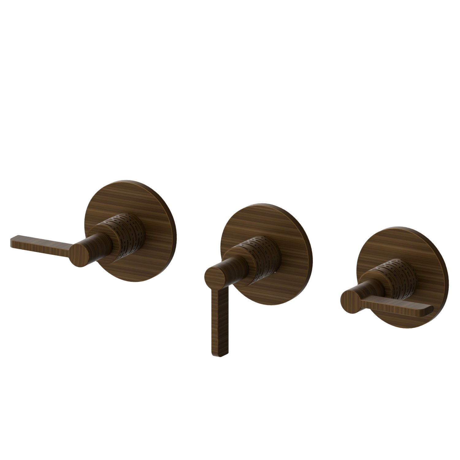 Gruppo doccia da incasso completo di deviatore a 2 uscite. attacchi da 1/2” - finitura Groove Bronze