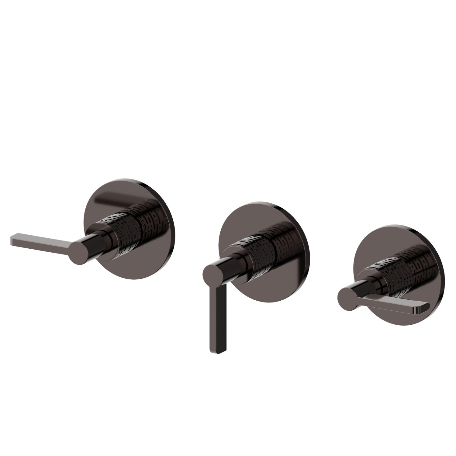 Complete concealed shower group, diverter with 2 ways out, with 1/2” connections - finish PVD Gun Metal