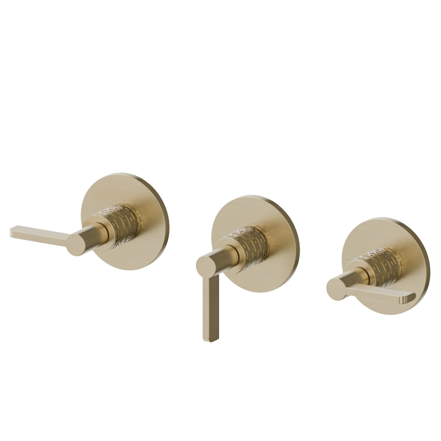 Complete concealed shower group, diverter with 2 ways out, with 1/2” connections - finish PVD Brushed Pale Gold