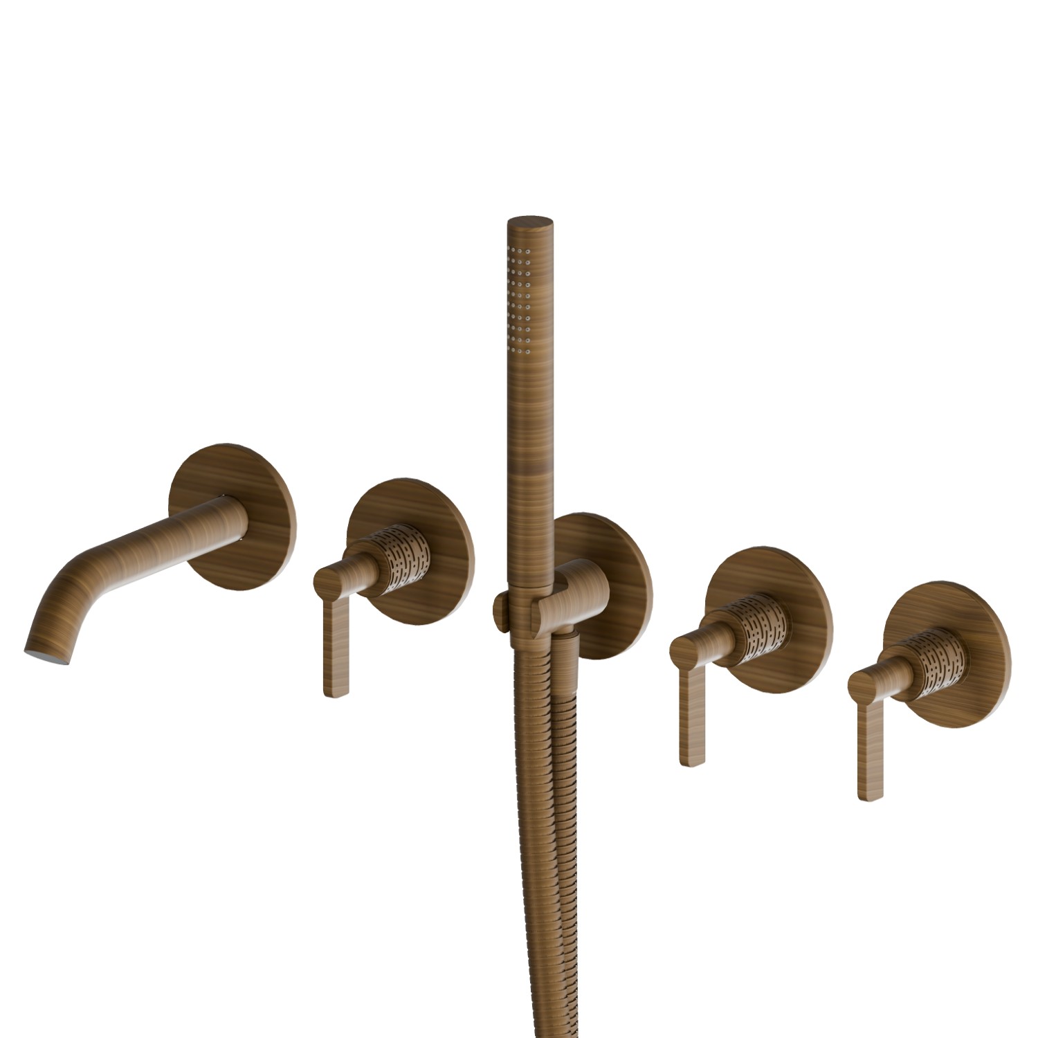 Fitted bath group - finish Groove Bronze