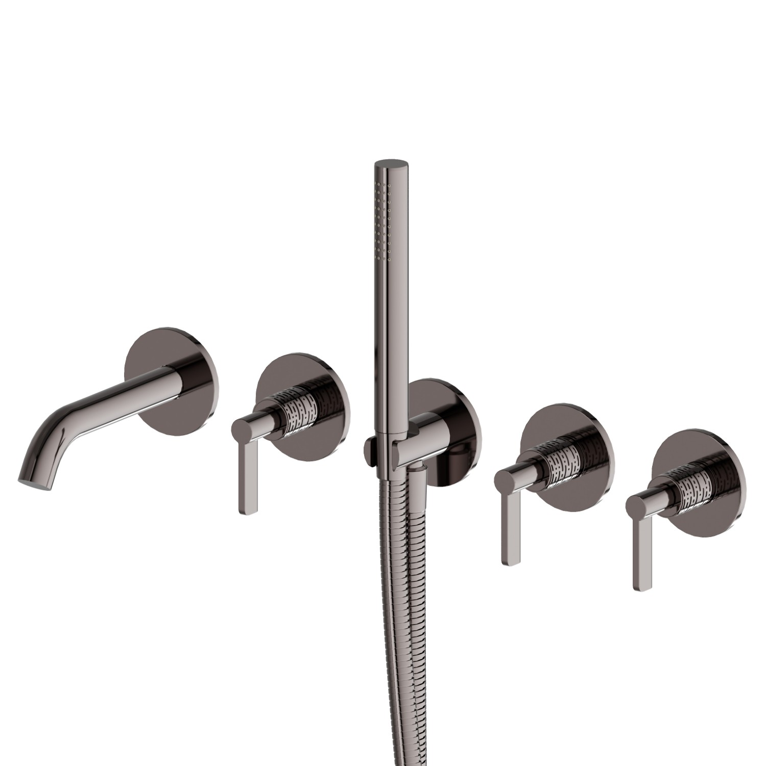 Fitted bath group - finish PVD Gun Metal