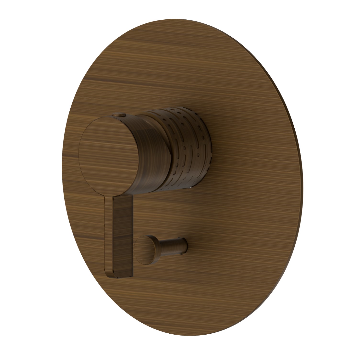 Miscelatore monocomando ad incasso con deviatore automatico a 2 uscite, ingressi ed uscite da 1/2”. Parte esterna. Ø160. LUXURY - finitura Groove Bronze